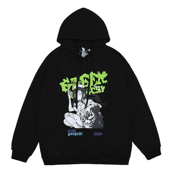 Kankoshi 看護師 Hoodie svart
