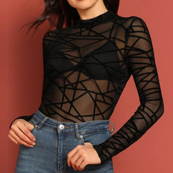 Amina Mesh Bluse