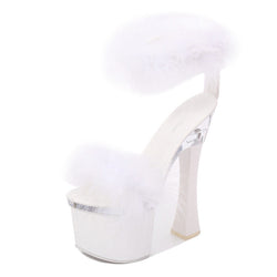 White Fluffy Performance Shoe