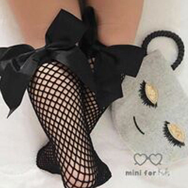 Lyona Noir Fishnet Strømper