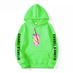 Charli D'Amelio Hoodie neongrønn