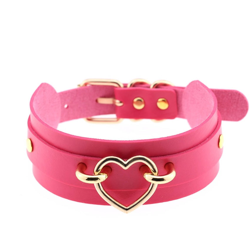 Choker med gullhjerte Rosa YouAreCornyBye