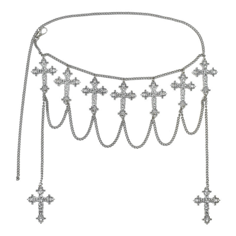 Gothic Cross Waist Chain YouAreCornyBye