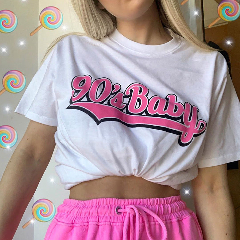 90´s Baby T-shirt Hvit YouAreCornyBye