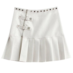 Mireya Høymidje Mini Skirt Hvit YouAreCornyBye