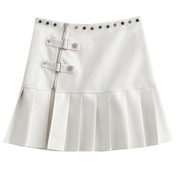 Mireya Høymidje Mini Skirt Hvit