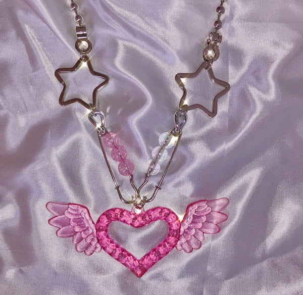 DreamySparkleLove Pin Necklace