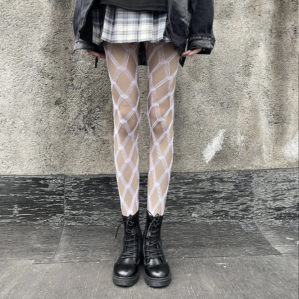 Willow Blanche Fishnet Tights