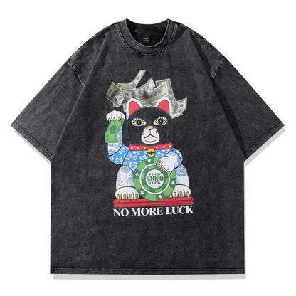 Washed No More Luck T-shirt YouAreCornyBye