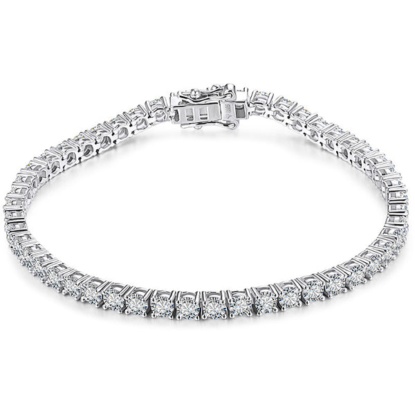 S925 Silver Tennisarmbånd med Moissanite Diamanter