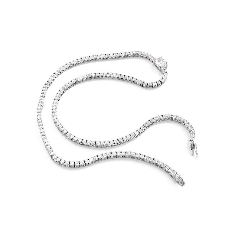 4 Karat Moissanite Diamant Halskjede i S925 Silver