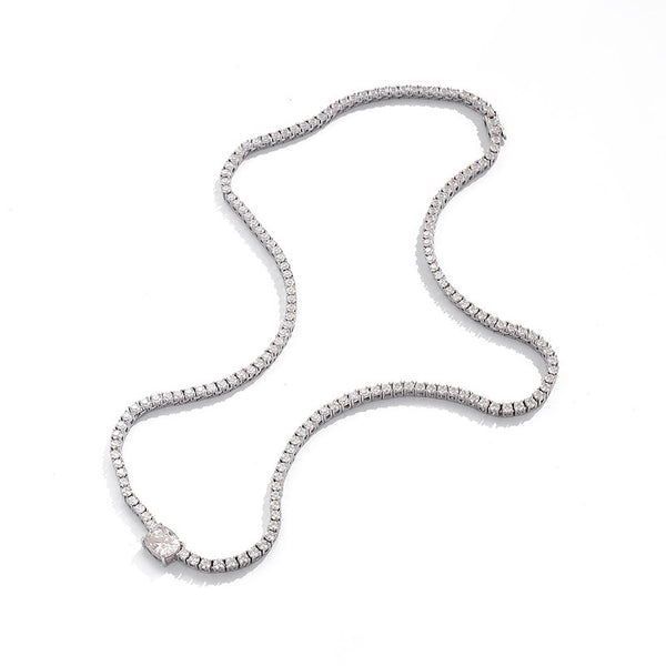 4 Karat Moissanite Diamant Halskjede i S925 Silver