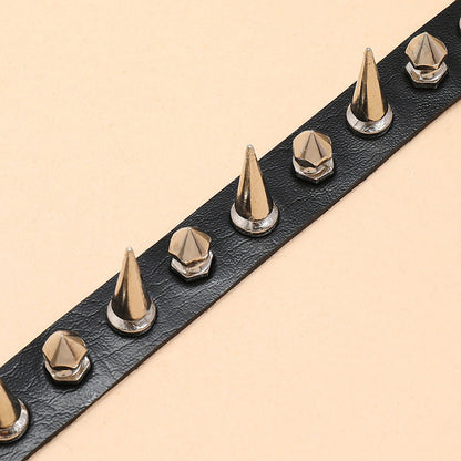 Studded PU lær Choker YouAreCornyBye