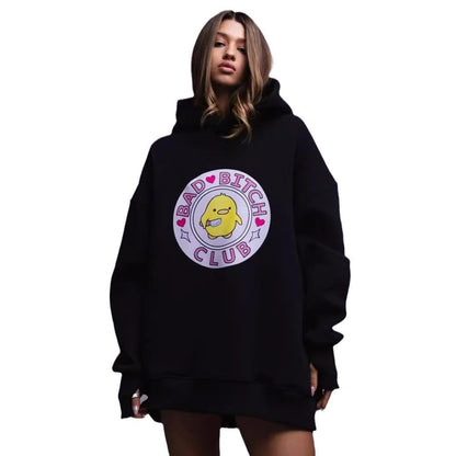 Bad Bitch Club Hoodie Svart YouAreCornyBye