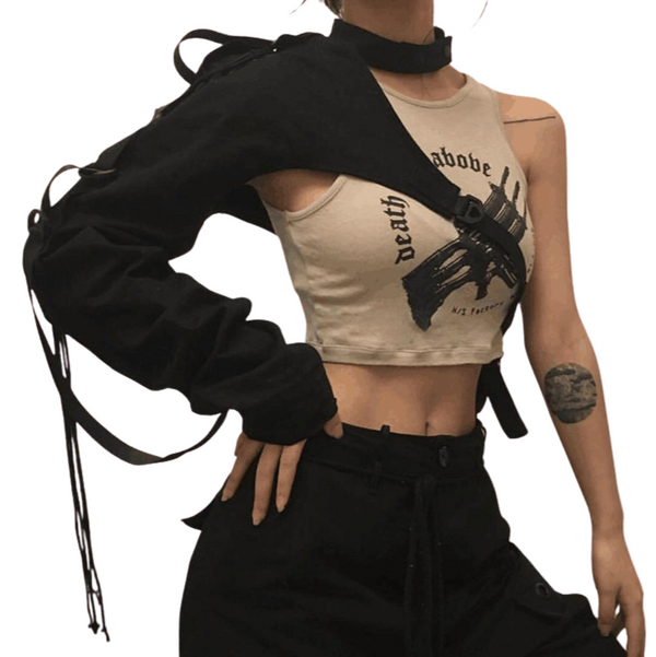 Stranger Code one-shoulder Topp