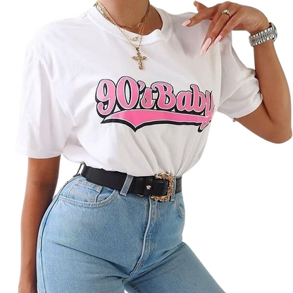 90´s Baby T-shirt Hvit YouAreCornyBye