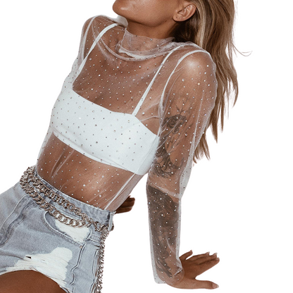 Shine Bright Topp hvit YouAreCornyBye