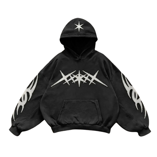 Kali Noir Crop Hoodie