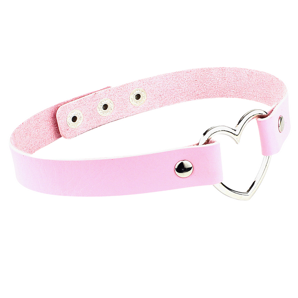 PU leather Choker Rosa