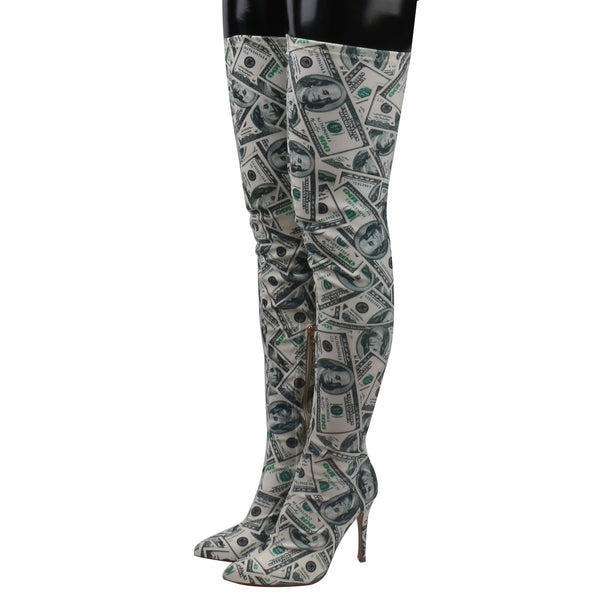 Dollar Stiletto Over Knee Boots