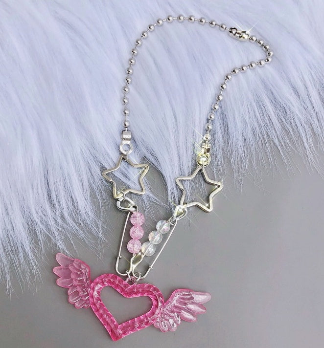DreamySparkleLove Pin Necklace