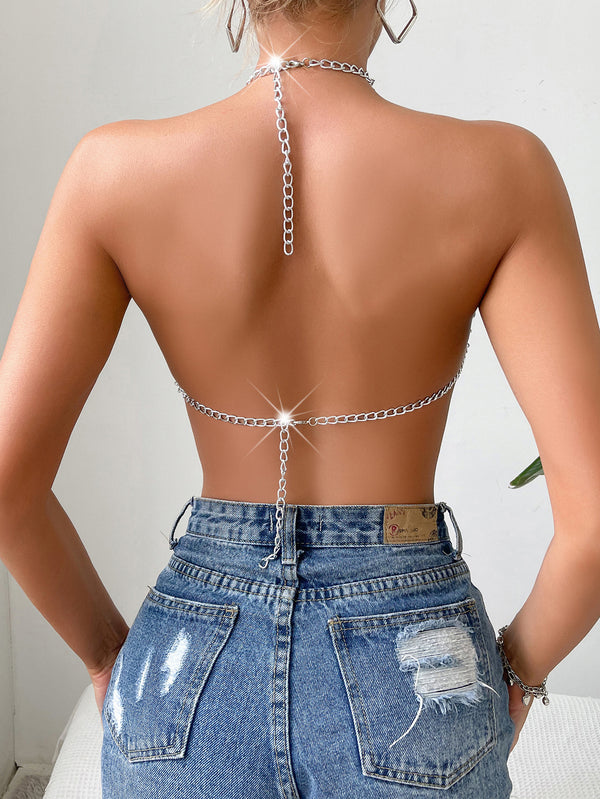 Amethyst Kjede Halter Topp