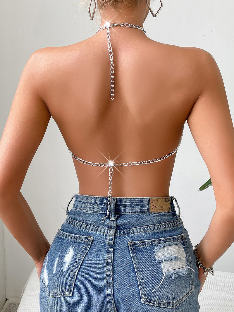 Amethyst Kjede Halter Topp