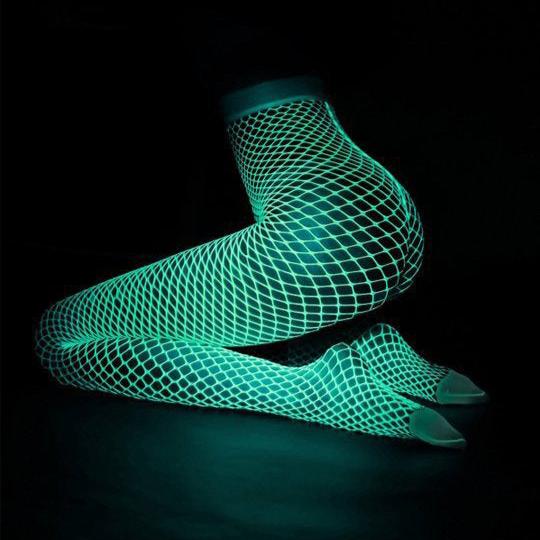 Lumi Verte UV Fishnet Bukser