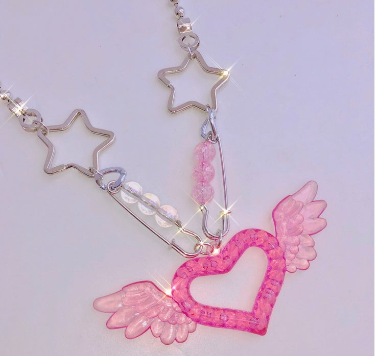 DreamySparkleLove Pin Necklace