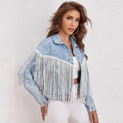 Rina Crop Denim Jakke