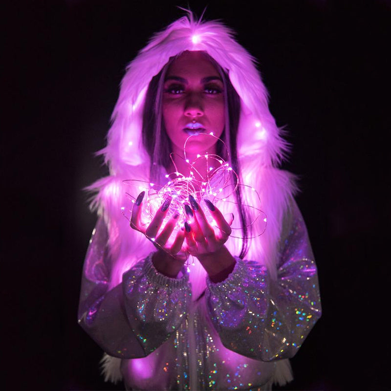Holographic LEDlys Jakke YouAreCornyBye