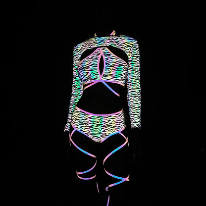 Reflekterende tre-dels sett Zebra YouAreCornyBye