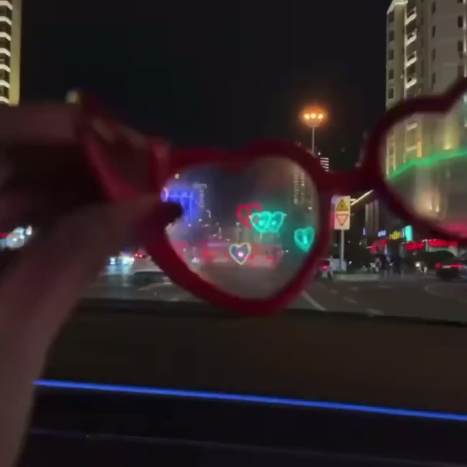 Love Glasses Night Lighting Effect Romantic Confes